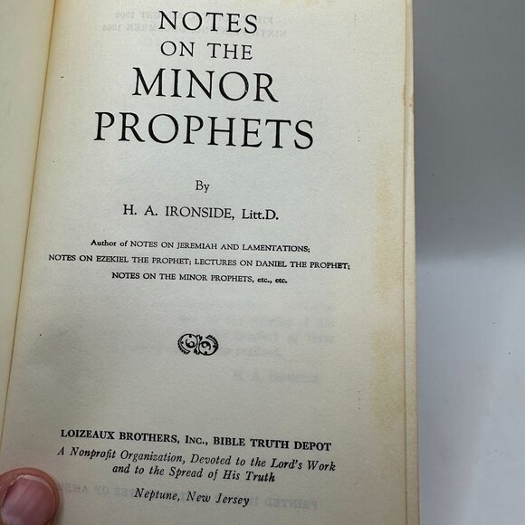 Notes On The Minor Prophets By H.A. Ironside First Edition Ninth Printing 1966 - Picture 6 of 8